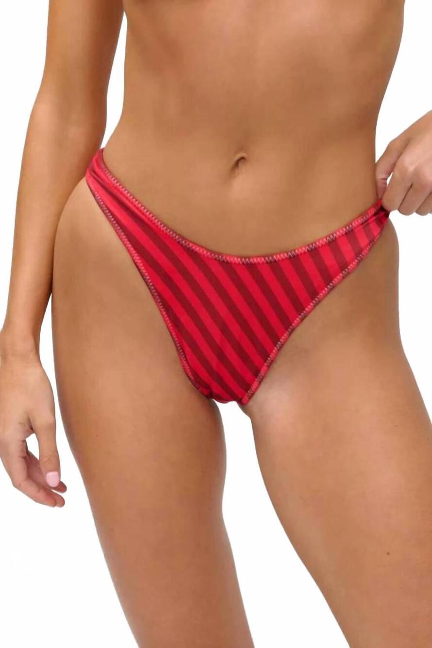 NEW FRANKIES BIKINIS jennie dove shine bikini bottom in spring stripe